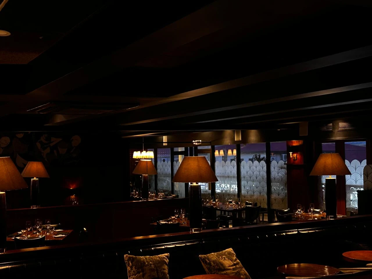 The dining room and bar at JAX Steakhouse